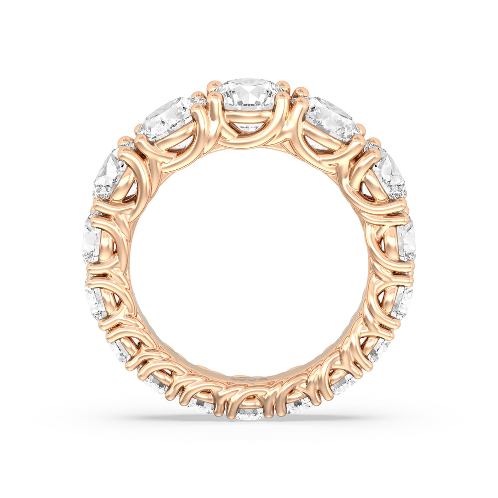 The Upper West Side Diamond Band with 18KT Rose Gold Cut Diamond in 14KT Rose Gold view 2
