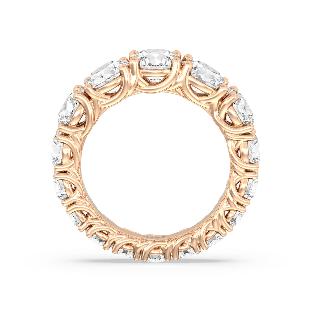 The Dumbo Eternity Ring with 6 1/4 Cut Diamond in 14KT Rose Gold view 2
