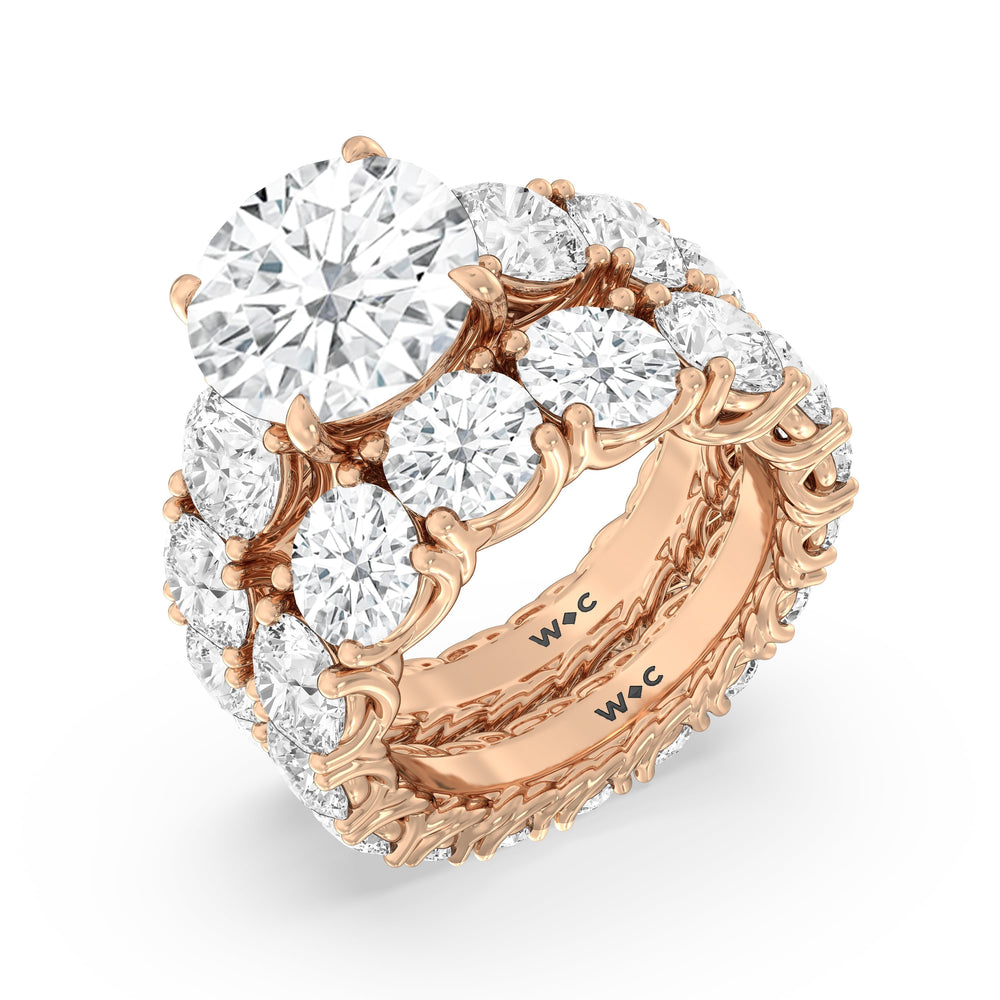 The Upper West Side Ring with Oval Cut Diamond in 14KT Rose Gold view 5
