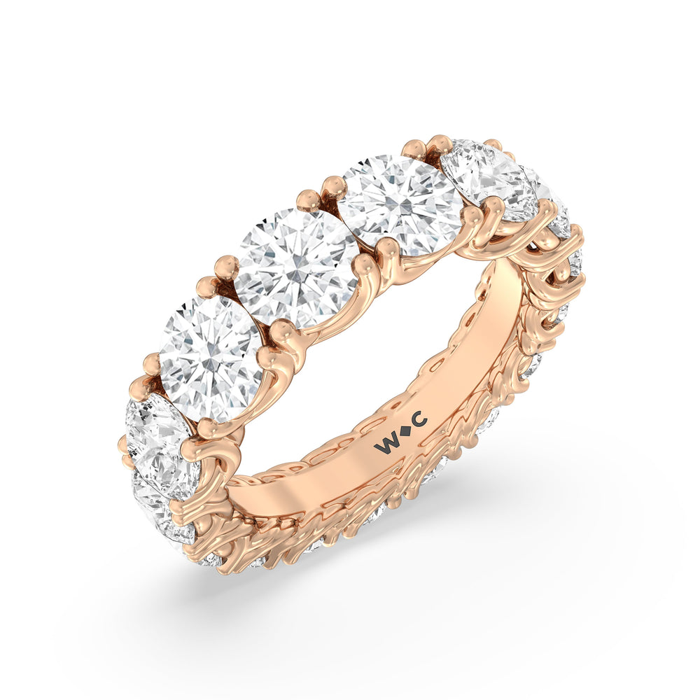 The Dumbo Eternity Ring with 6 1/4 Cut Diamond in 14KT Rose Gold view 3

