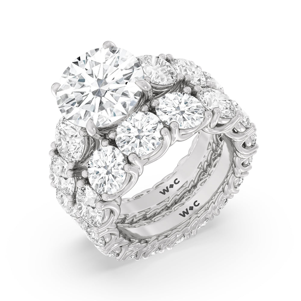 The Upper West Side Ring with Emerald Cut Diamond in 14KT Platinum view 5
