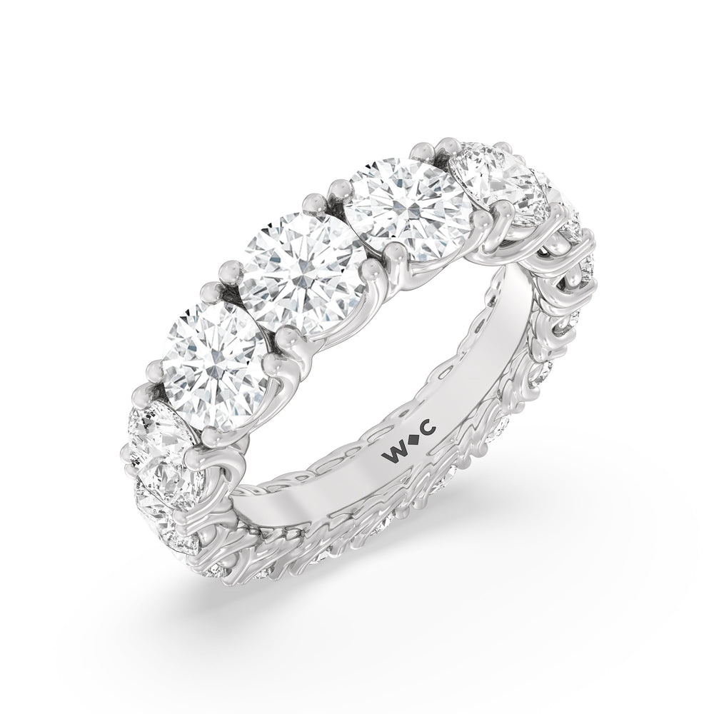 The Dumbo Eternity Ring with 6 1/4 Cut Diamond in 14KT Platinum view 3
