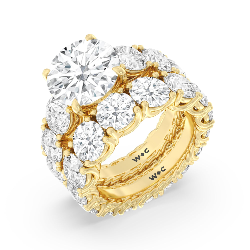 The Upper West Side Ring with Oval Cut Diamond in 14KT Yellow Gold view 5
