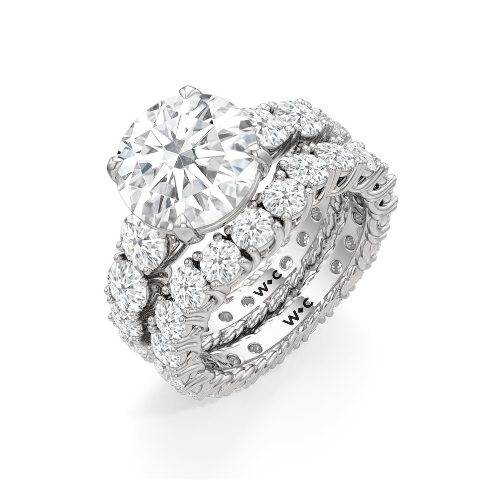The Upper West Side Ring with Oval Cut Diamond in 14KT Platinum view 6
