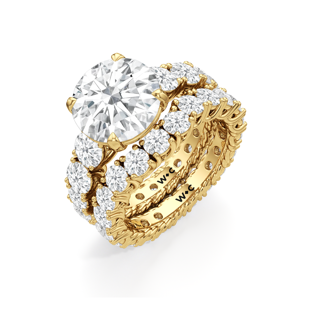 The Upper West Side Diamond Band with 18KT Yellow Gold Cut Diamond in 14KT Yellow Gold view 6
