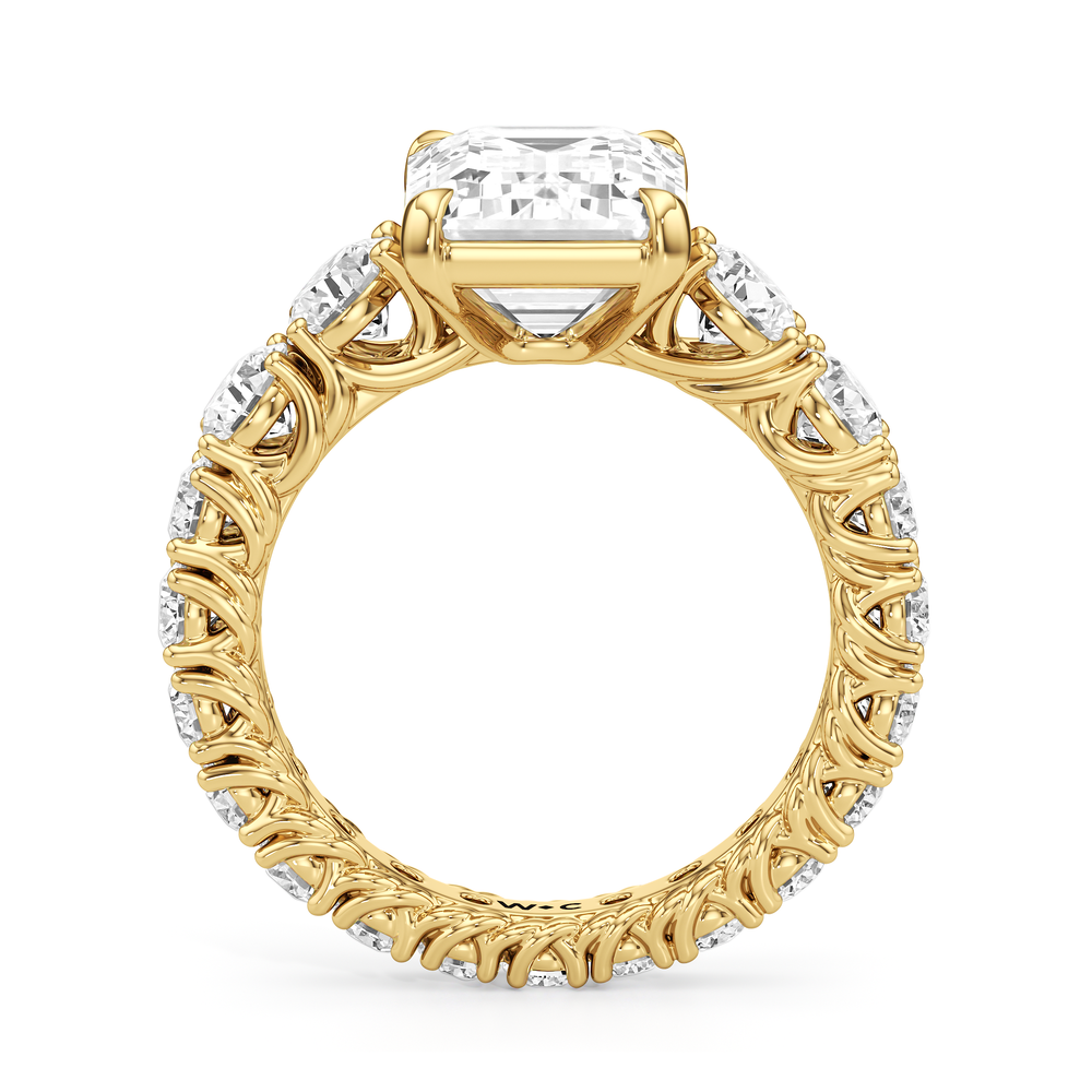 The Upper West Side Ring with Emerald Cut Diamond in 14KT Yellow Gold view 4
