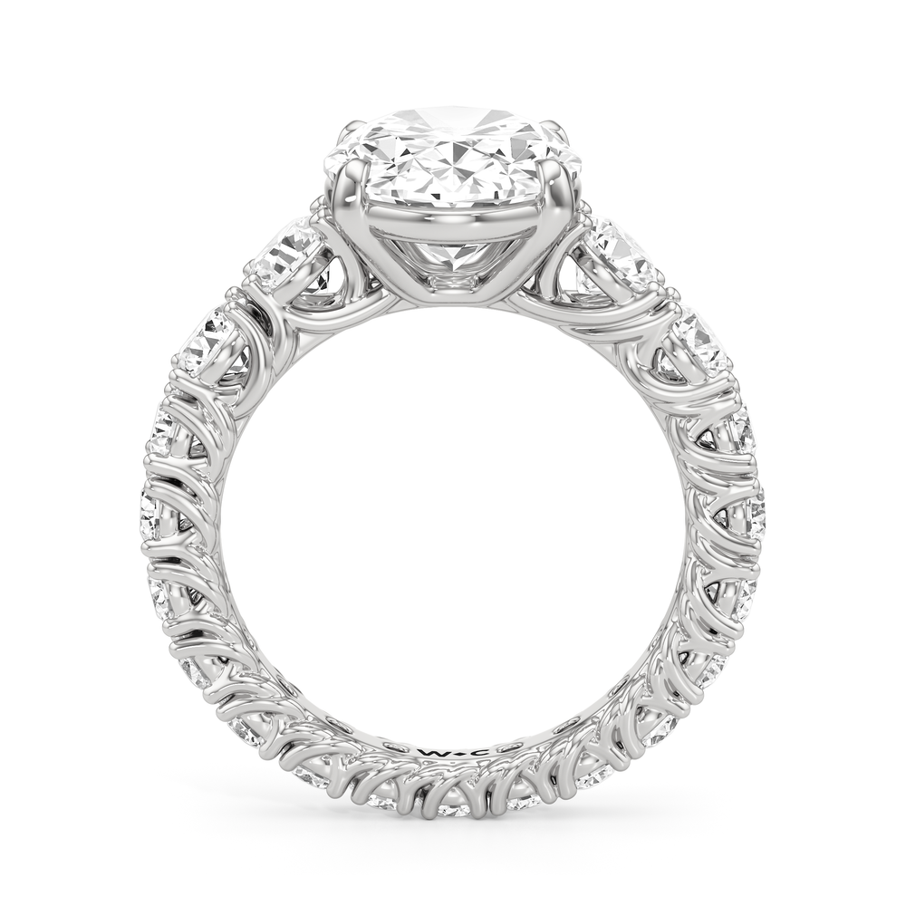 The Upper West Side Ring with Oval Cut Diamond in 14KT Platinum view 4
