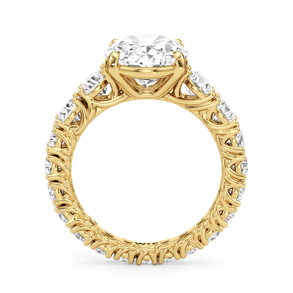 The Upper West Side Ring with Oval Cut Diamond in 14KT Yellow Gold view 4
