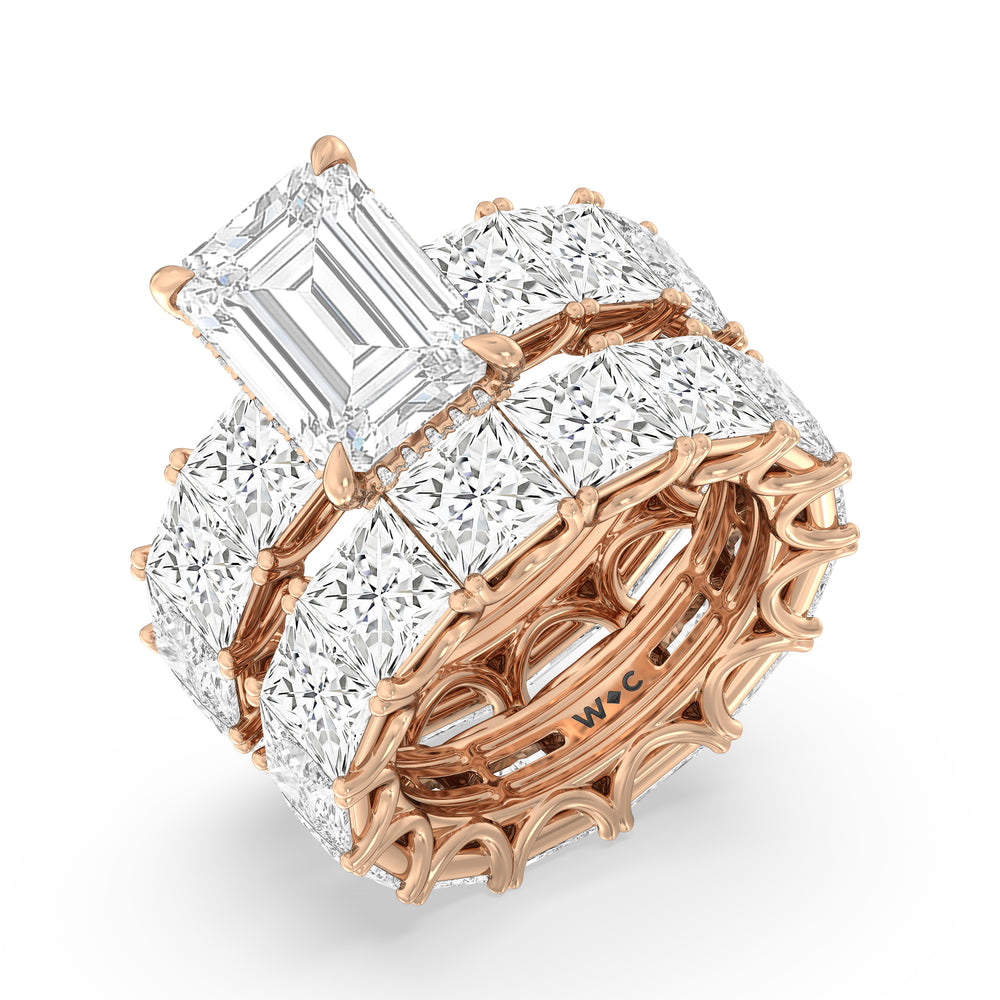 The West Village Diamond Band with 18KT Rose Gold Cut Diamond in 14KT Rose Gold view 3
