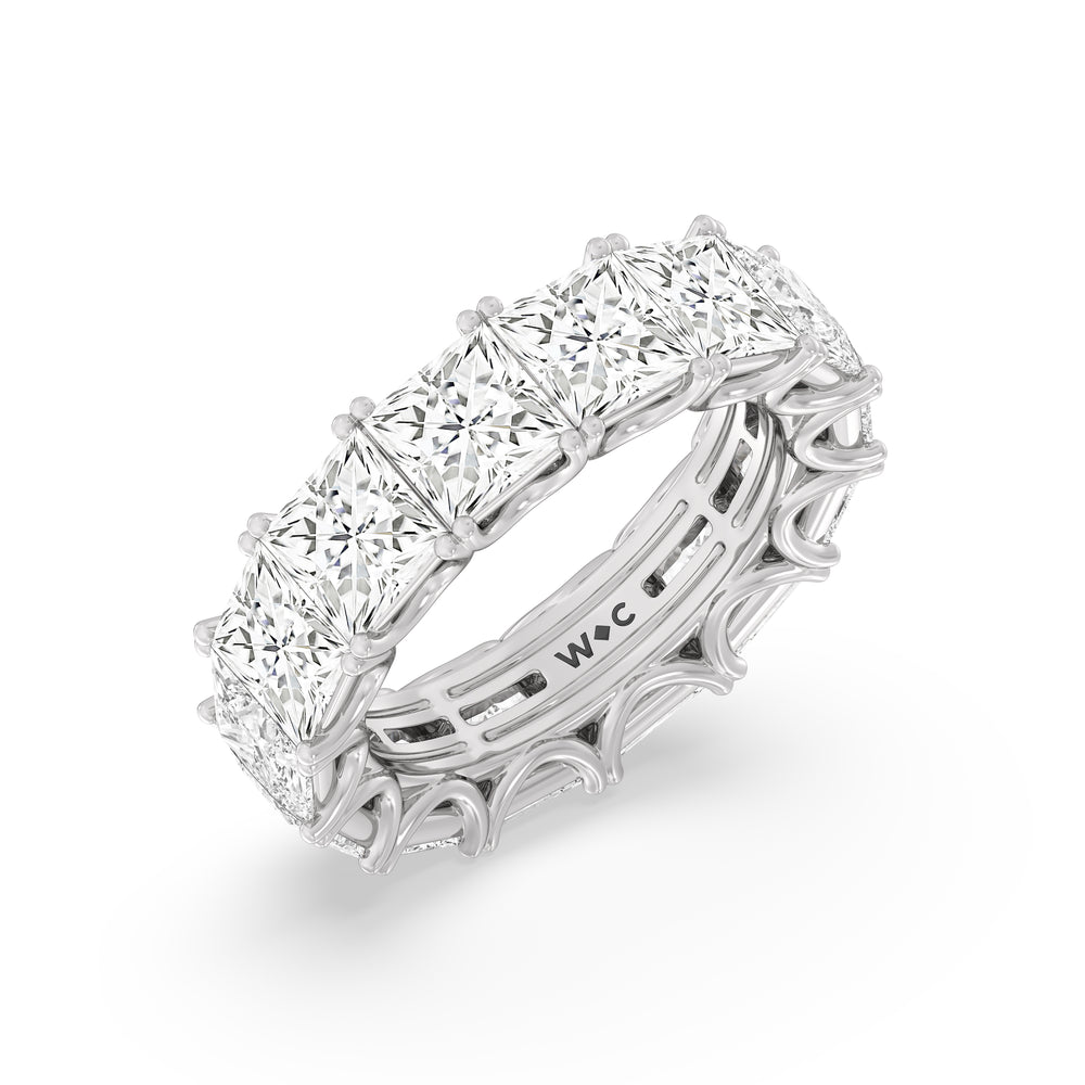The West Village Diamond Band with Platinum Cut Diamond in 14KT Platinum view 4
