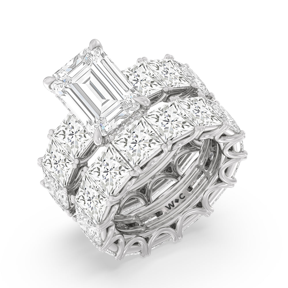 The West Village Diamond Band with Platinum Cut Diamond in 14KT Platinum view 3
