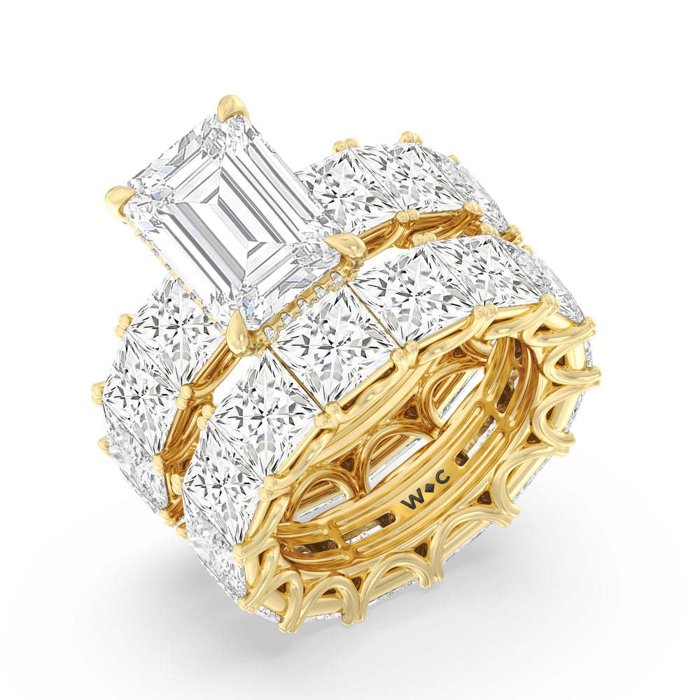 The West Village Diamond Band with 18KT Yellow Gold Cut Diamond in 14KT Yellow Gold view 3
