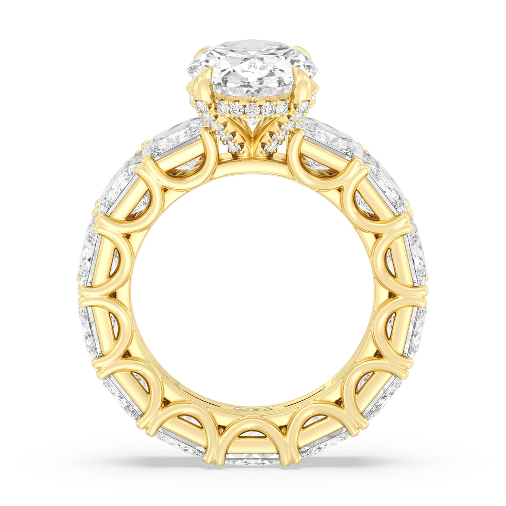 The West Village Ring with Oval Cut Diamond in 14KT Yellow Gold view 2
