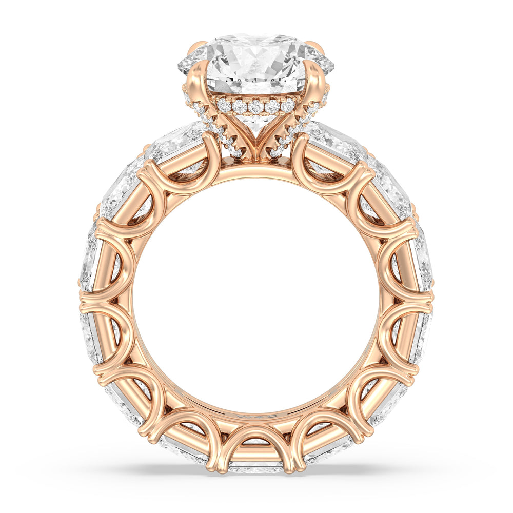 The West Village Ring with Round Cut Diamond in 14KT Rose Gold view 2
