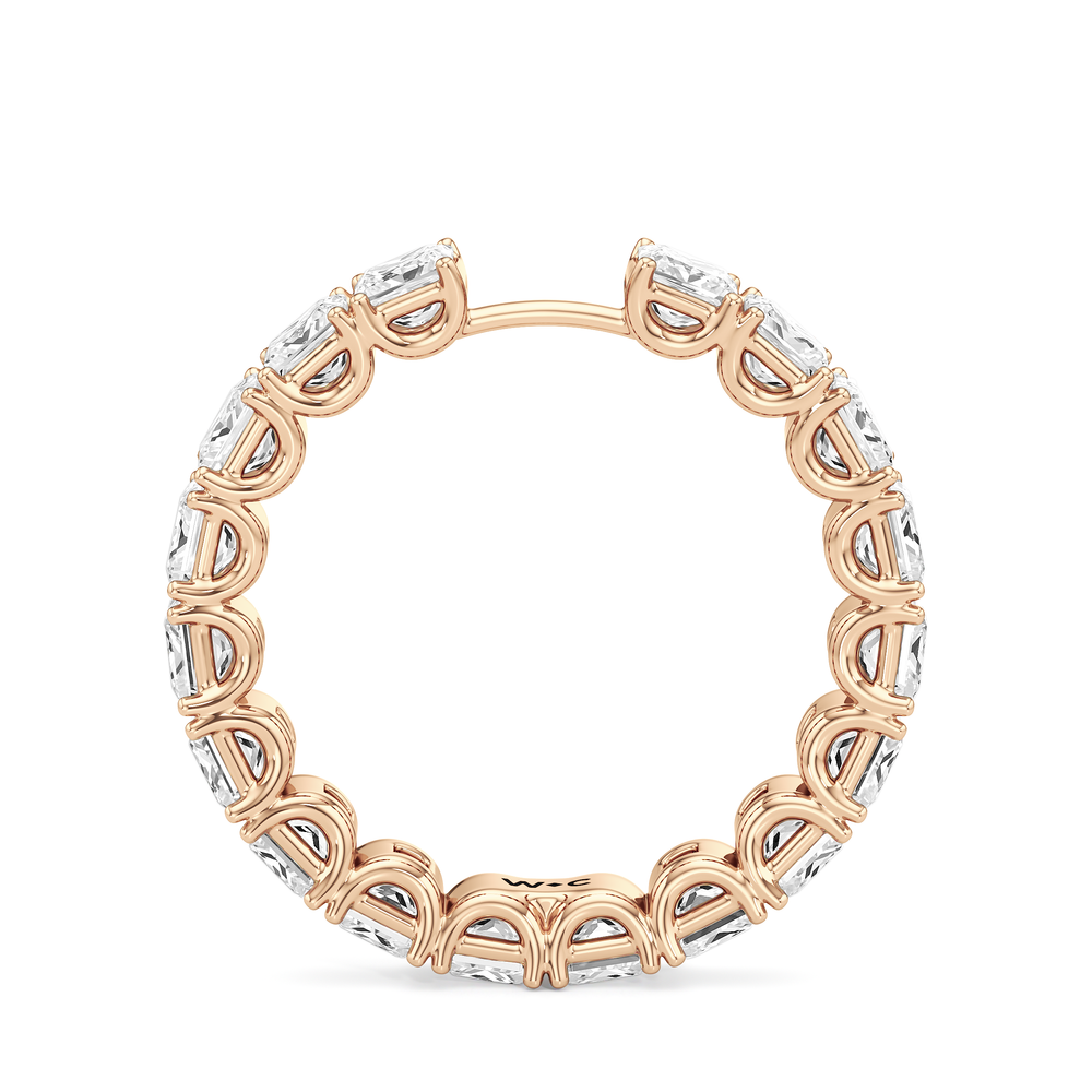 The West Village Diamond Wedding Band with 18KT Rose Gold Cut Diamond in 14KT Rose Gold view 4
