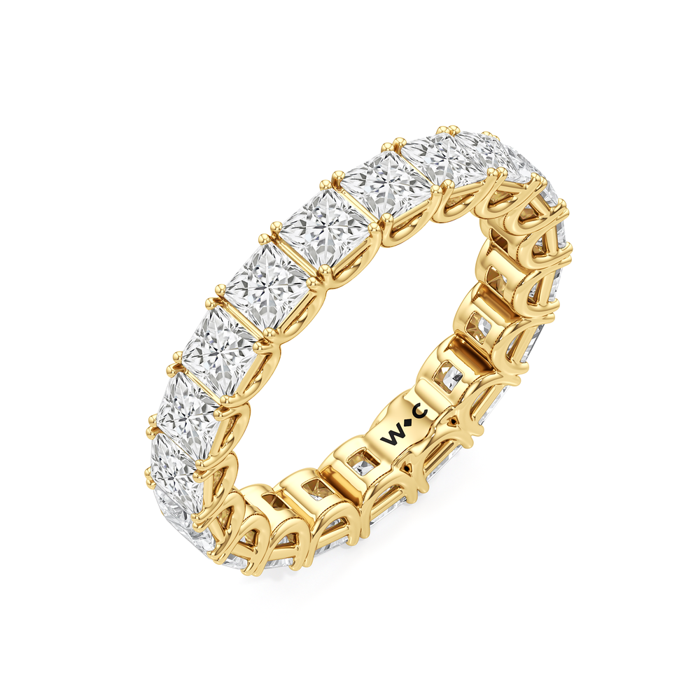 The West Village Diamond Wedding Band with 18KT Yellow Gold Cut Diamond in 14KT Yellow Gold view 5
