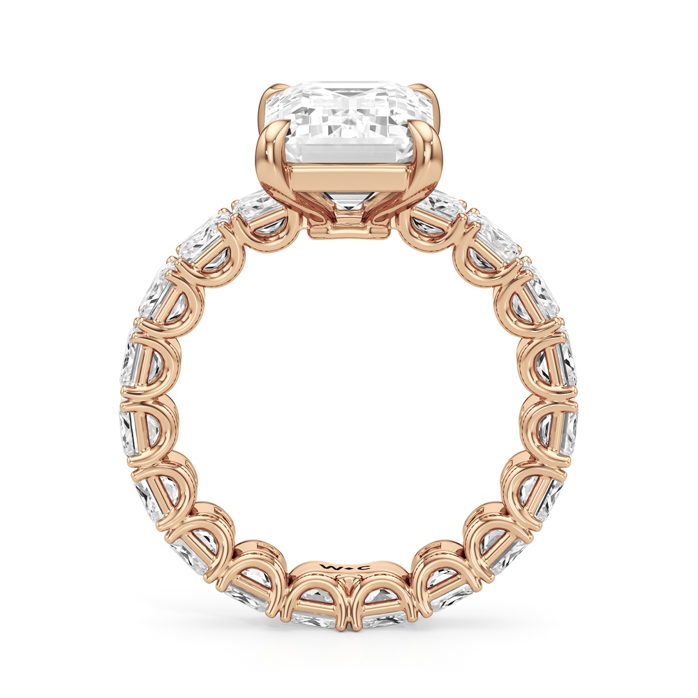 The West Village Ring with Emerald Cut Diamond in 14KT Rose Gold view 4
