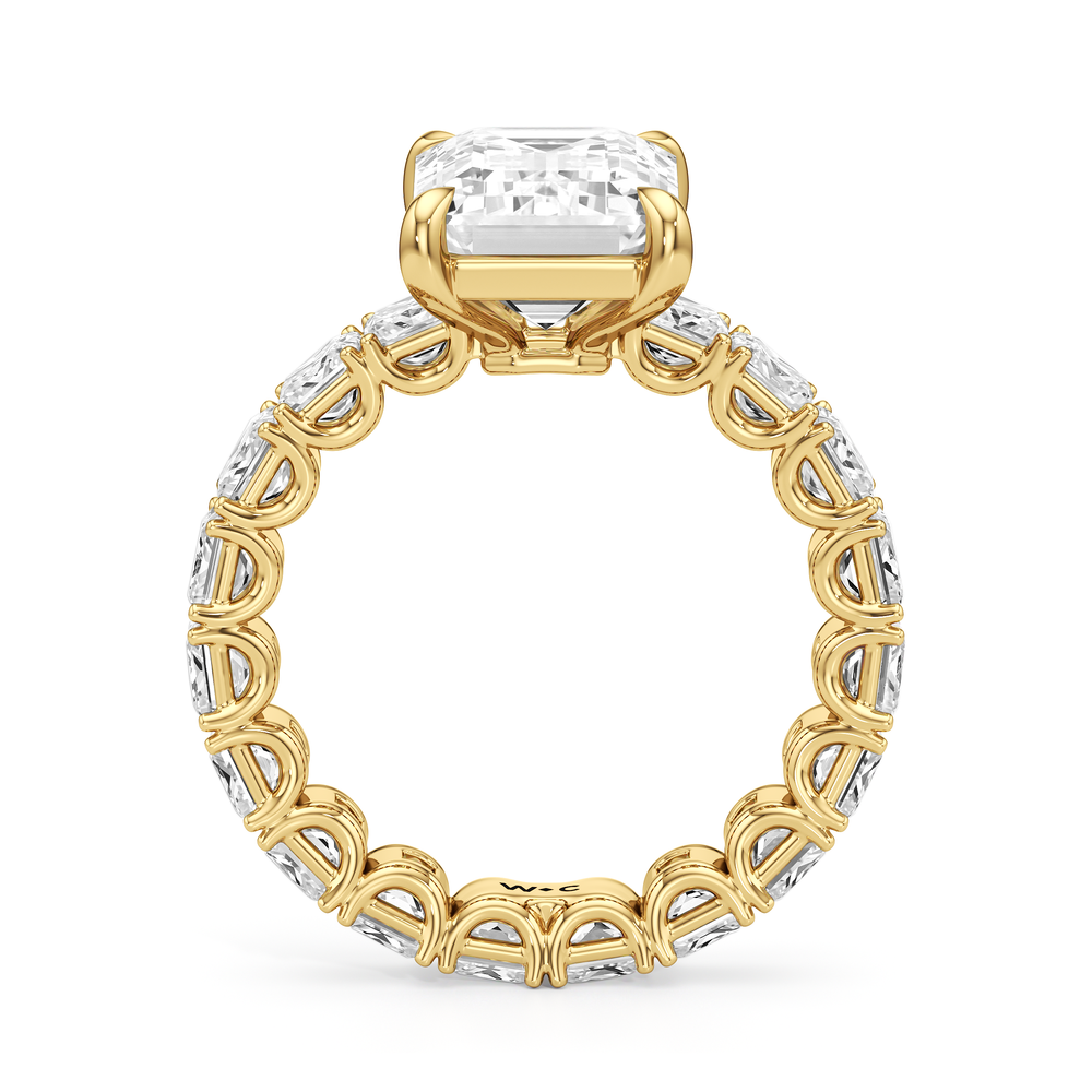 The West Village Ring with Emerald Cut Diamond in 14KT Yellow Gold view 4
