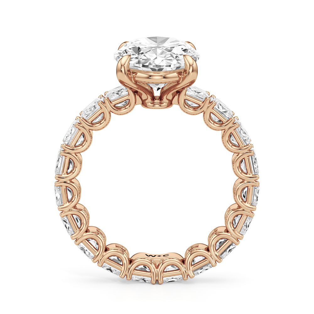 The West Village Ring with Oval Cut Diamond in 14KT Rose Gold view 4
