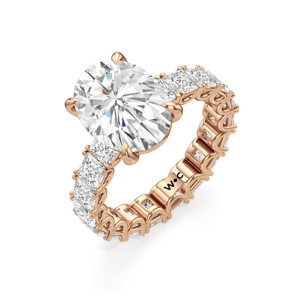 The West Village Ring with Oval Cut Diamond in 14KT Rose Gold view 5
