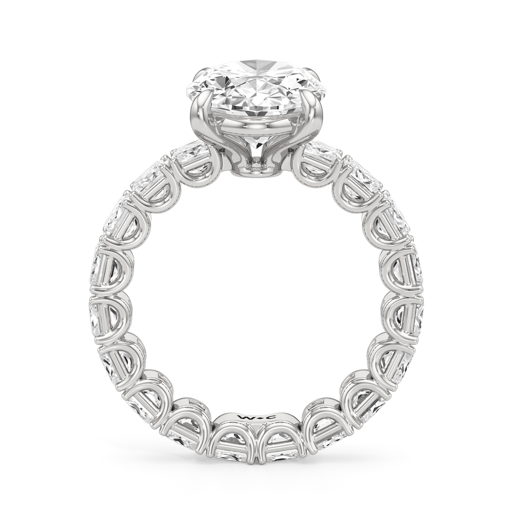 The West Village Ring with Oval Cut Diamond in 14KT Platinum view 4
