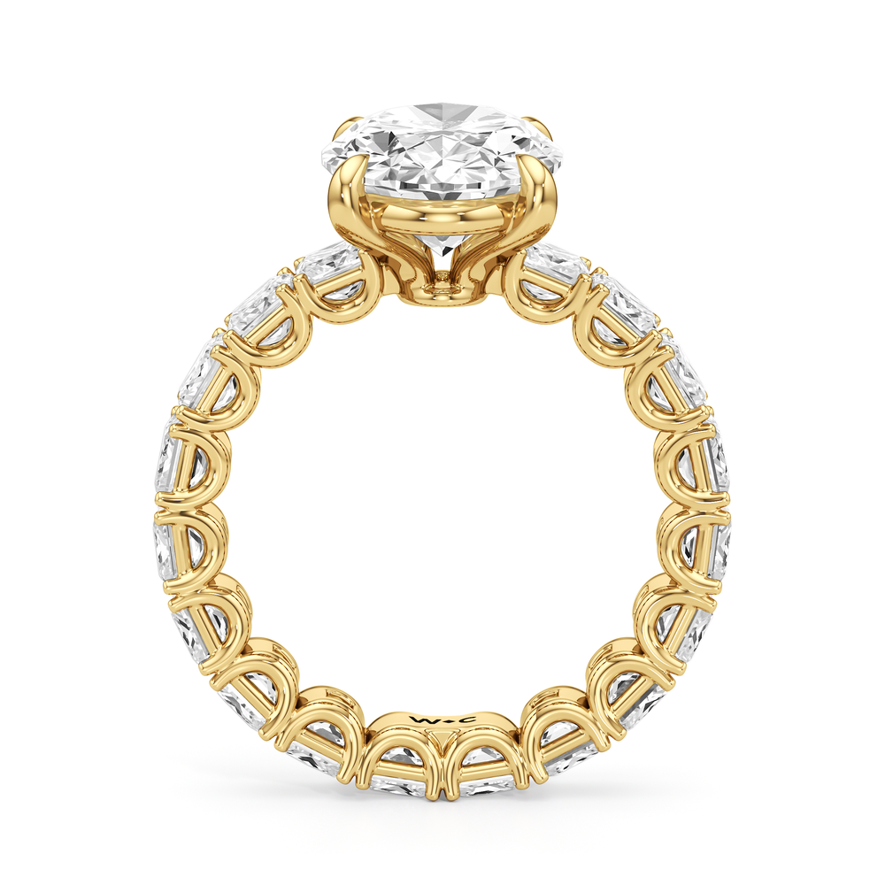 The West Village Ring with Oval Cut Diamond in 14KT Yellow Gold view 4
