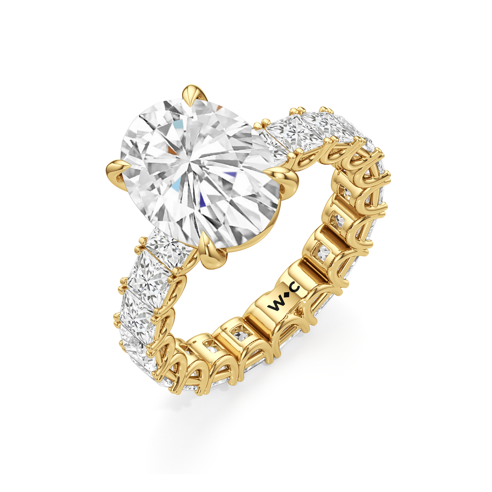 The West Village Ring with Oval Cut Diamond in 14KT Yellow Gold view 5
