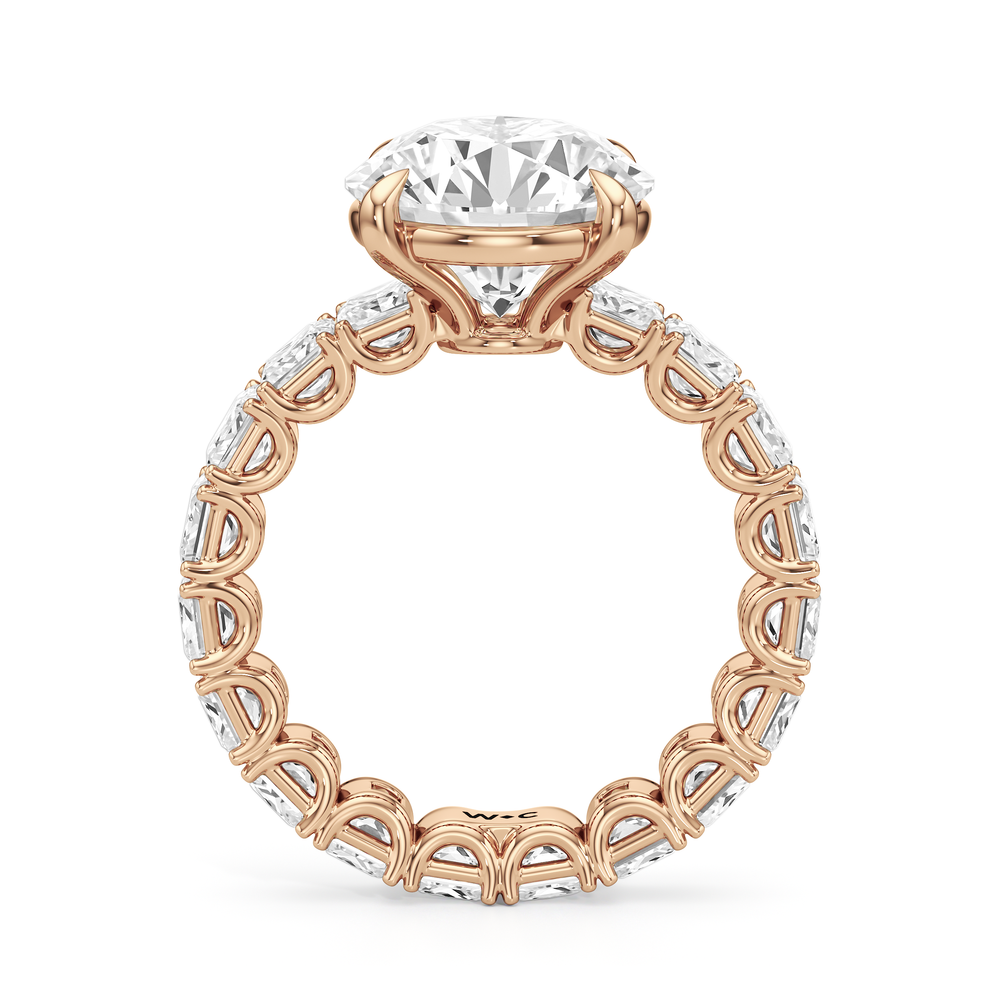 The West Village Ring with Round Cut Diamond in 14KT Rose Gold view 4
