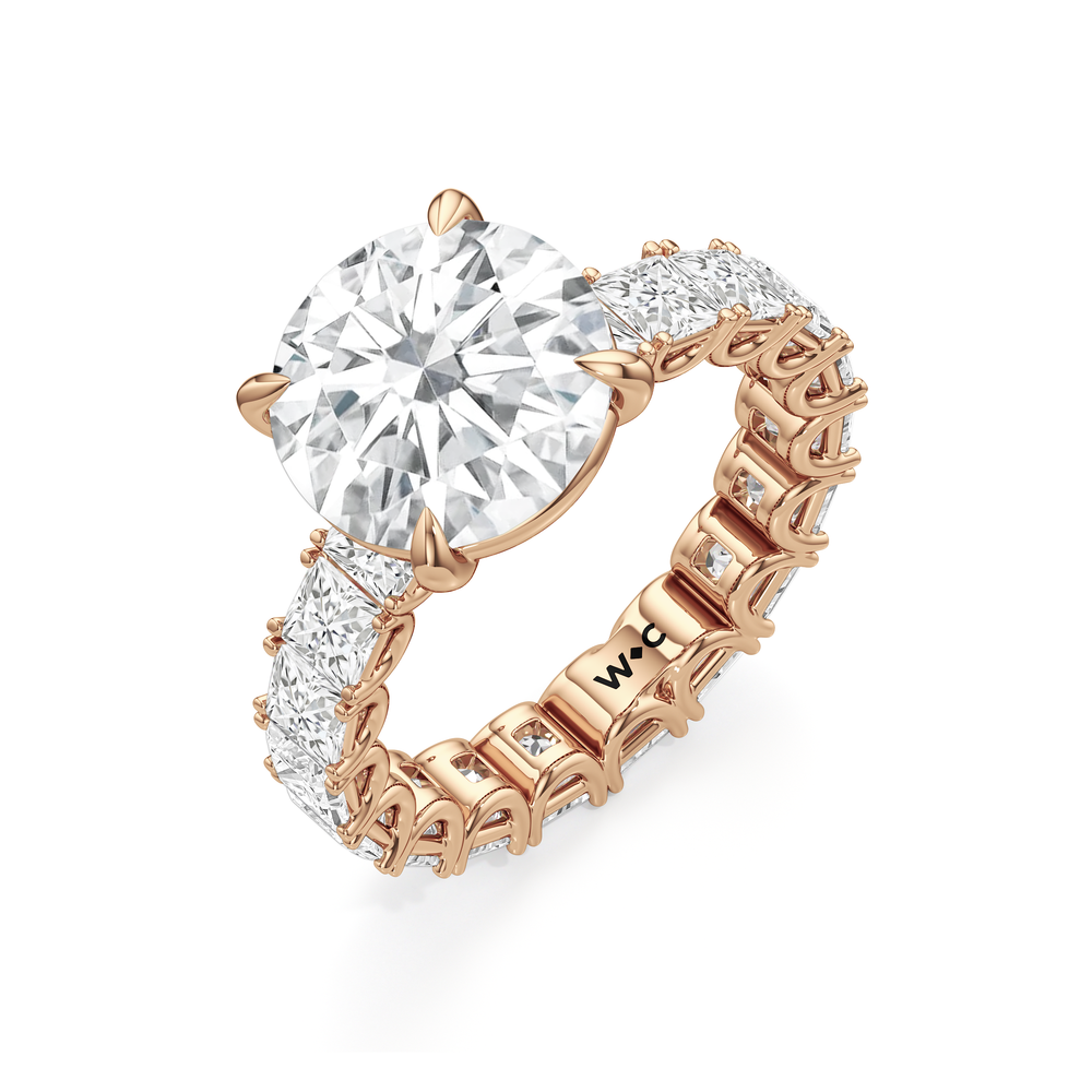 The West Village Ring with Round Cut Diamond in 14KT Rose Gold view 5
