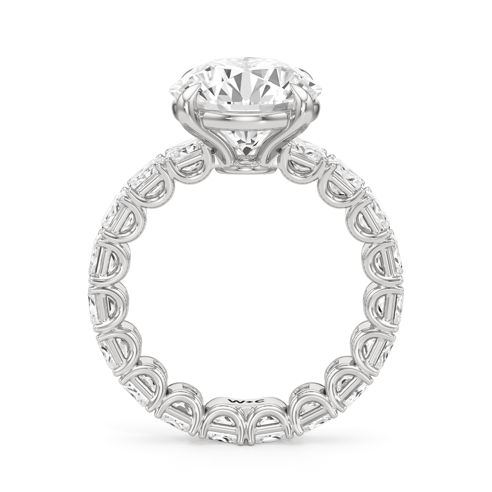The West Village Ring with Round Cut Diamond in 14KT Platinum view 4
