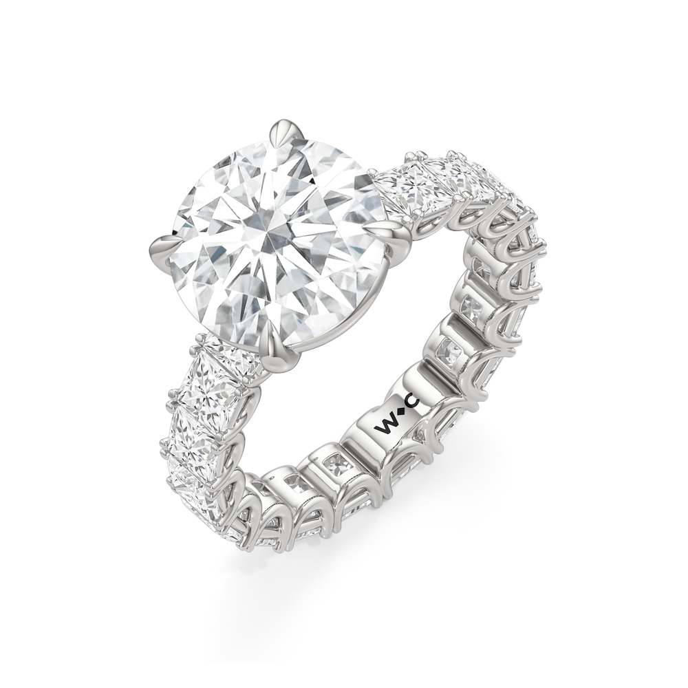 The West Village Ring with Round Cut Diamond in 14KT Platinum view 5

