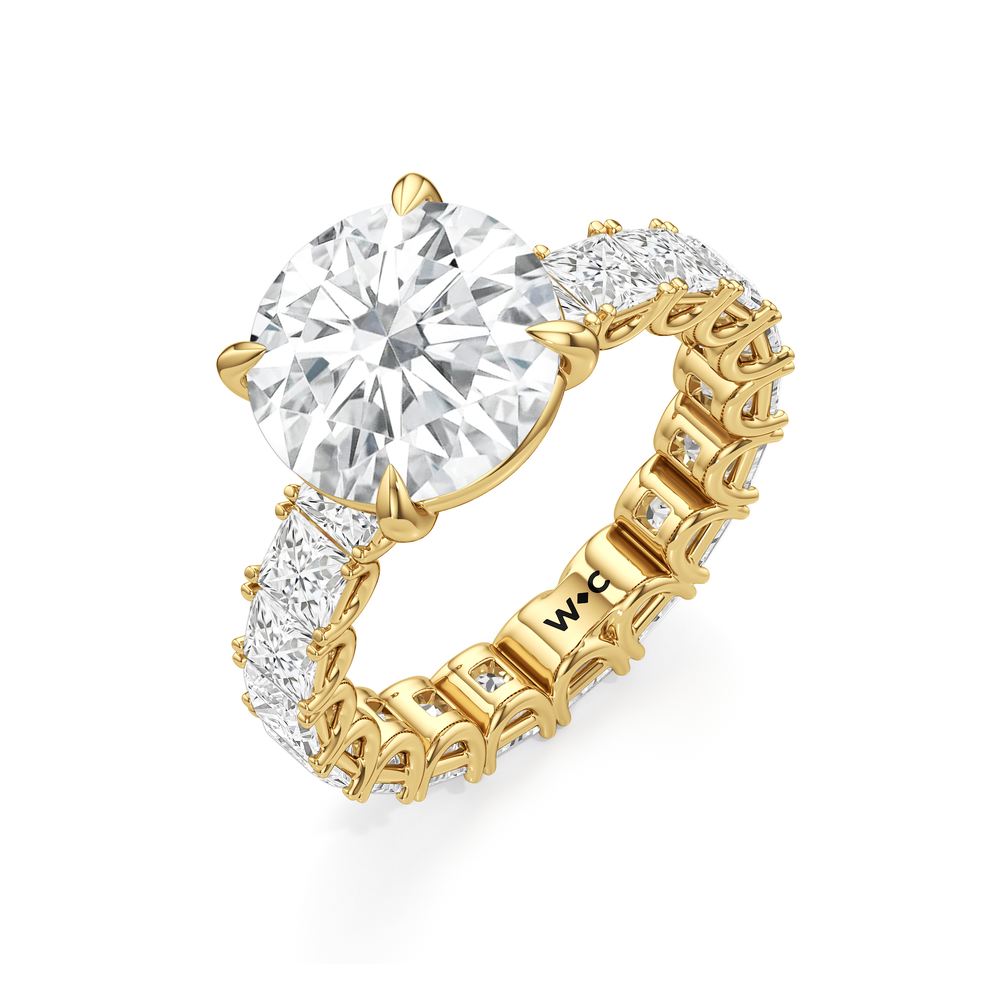 The West Village Ring with Round Cut Diamond in 14KT Yellow Gold view 5
