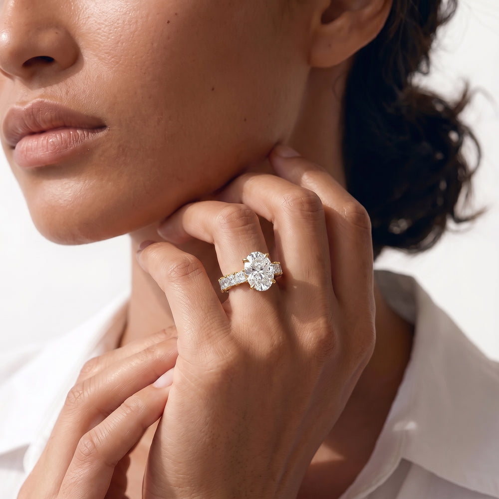 The West Village Ring with Round Cut Diamond in 14KT Platinum view 3

