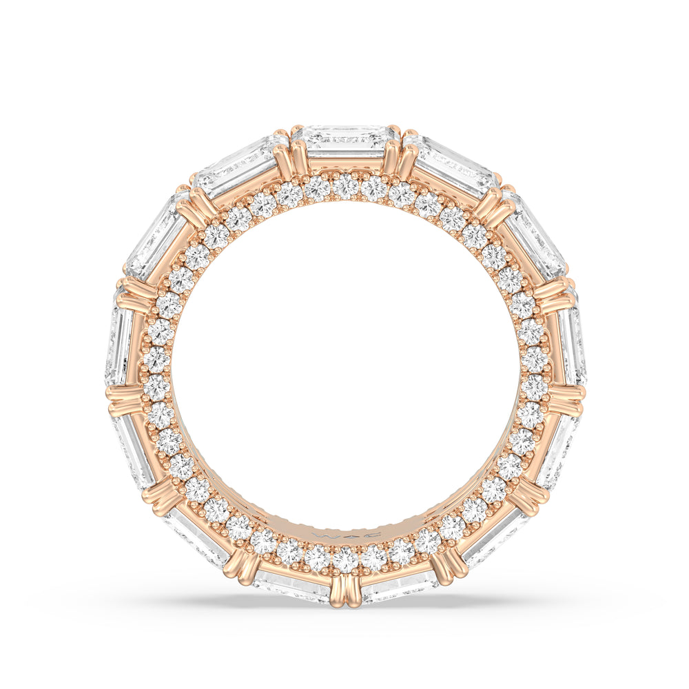 The Upper East Side Diamond Band with 18KT Rose Gold Cut Diamond in 14KT Rose Gold view 2
