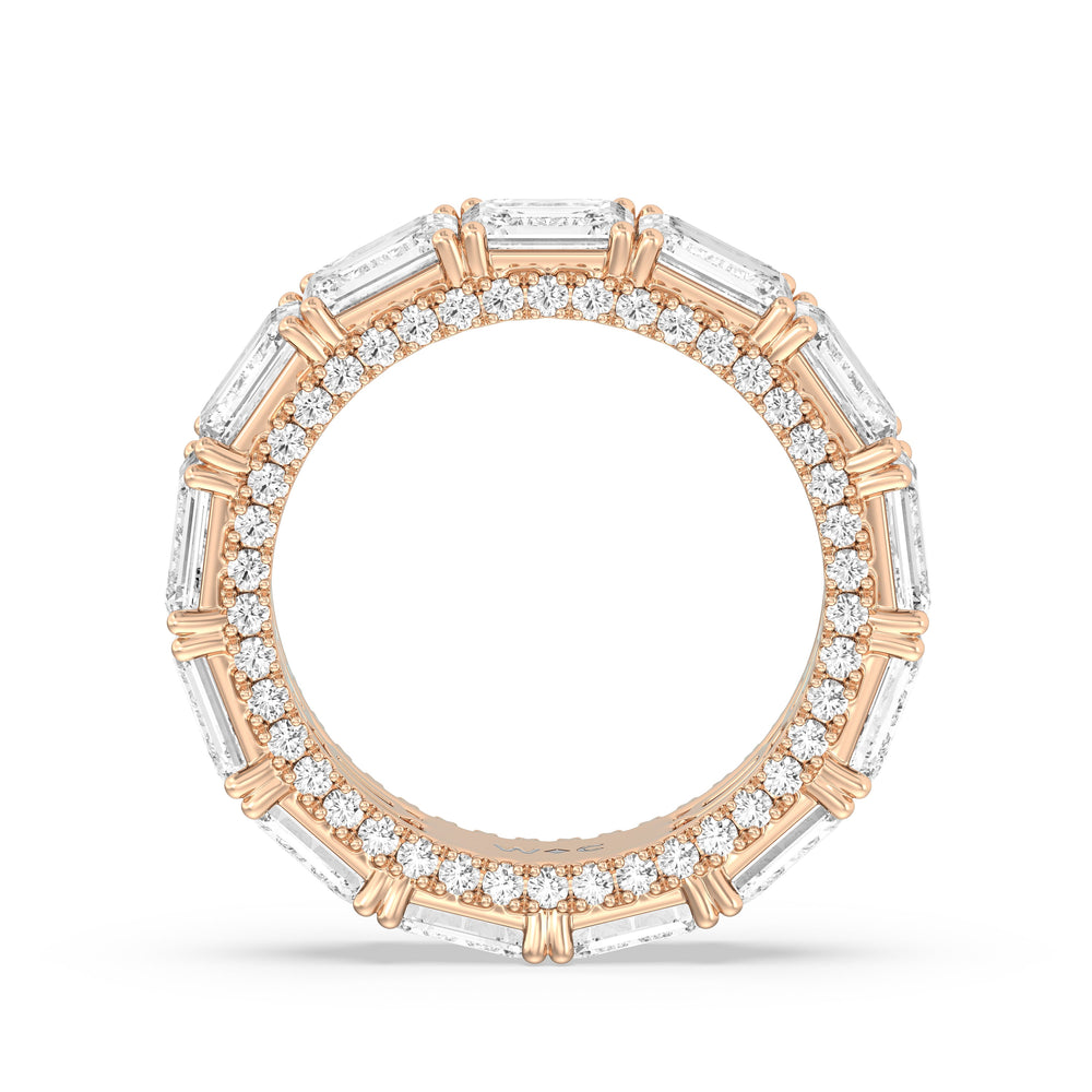 The Columbia Eternity Ring with 7 1/6 Cut Diamond in 14KT Rose Gold view 2
