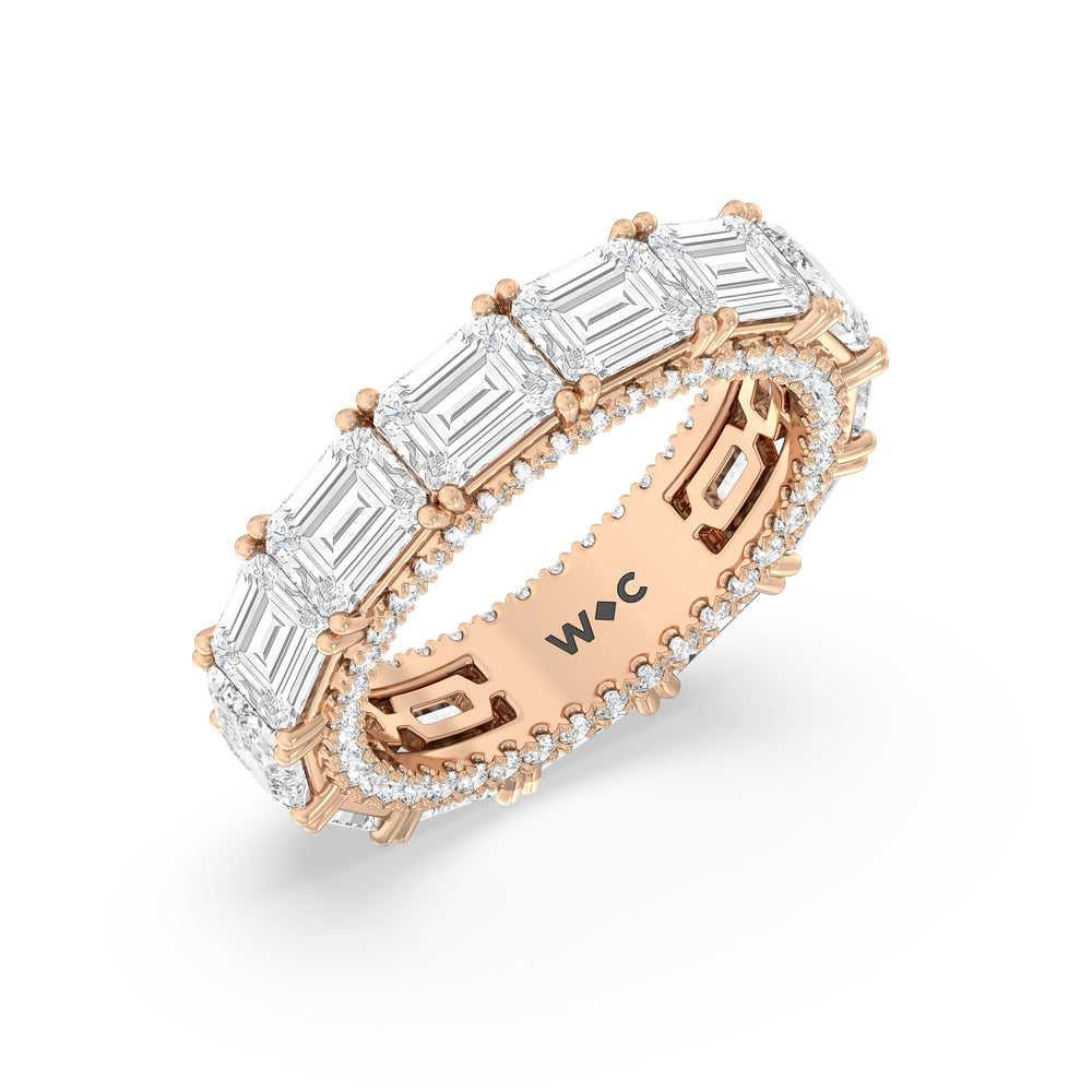 The Upper East Side Diamond Band with 18KT Rose Gold Cut Diamond in 14KT Rose Gold view 4
