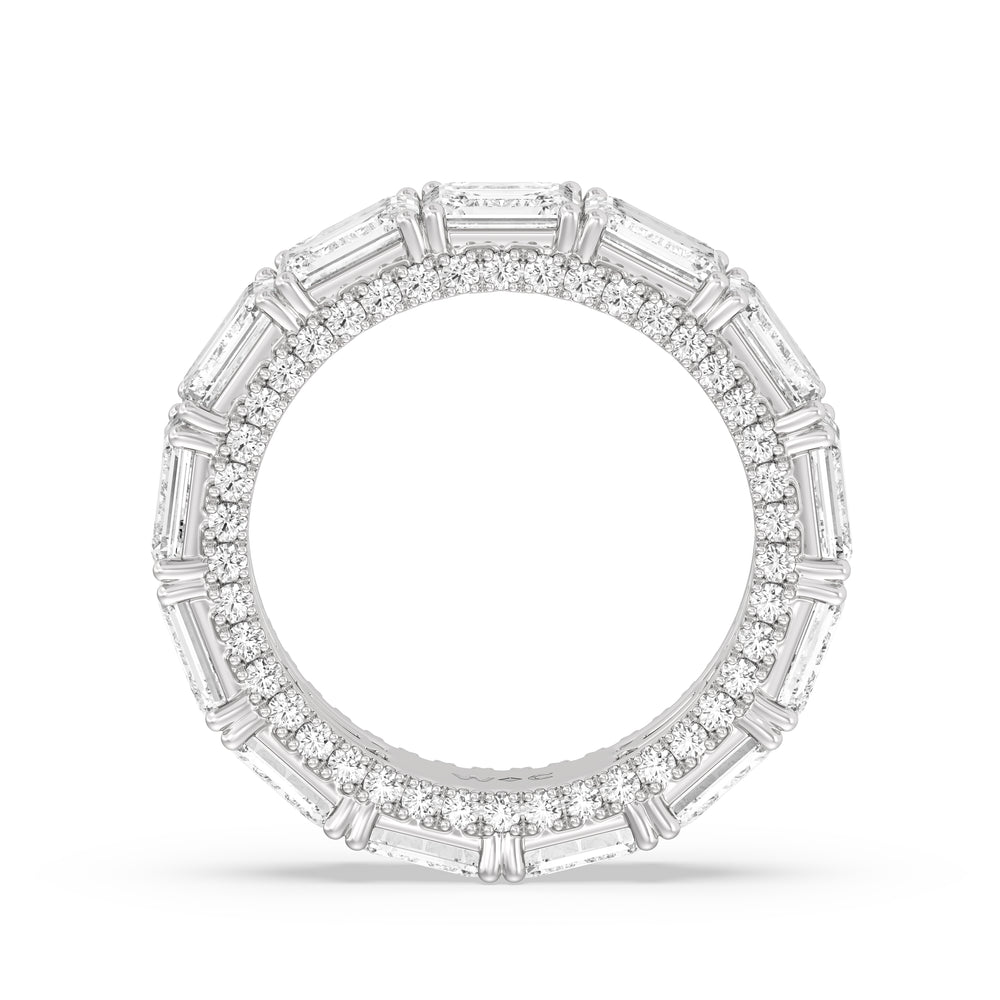 The Upper East Side Diamond Band with Platinum Cut Diamond in 14KT Platinum view 2
