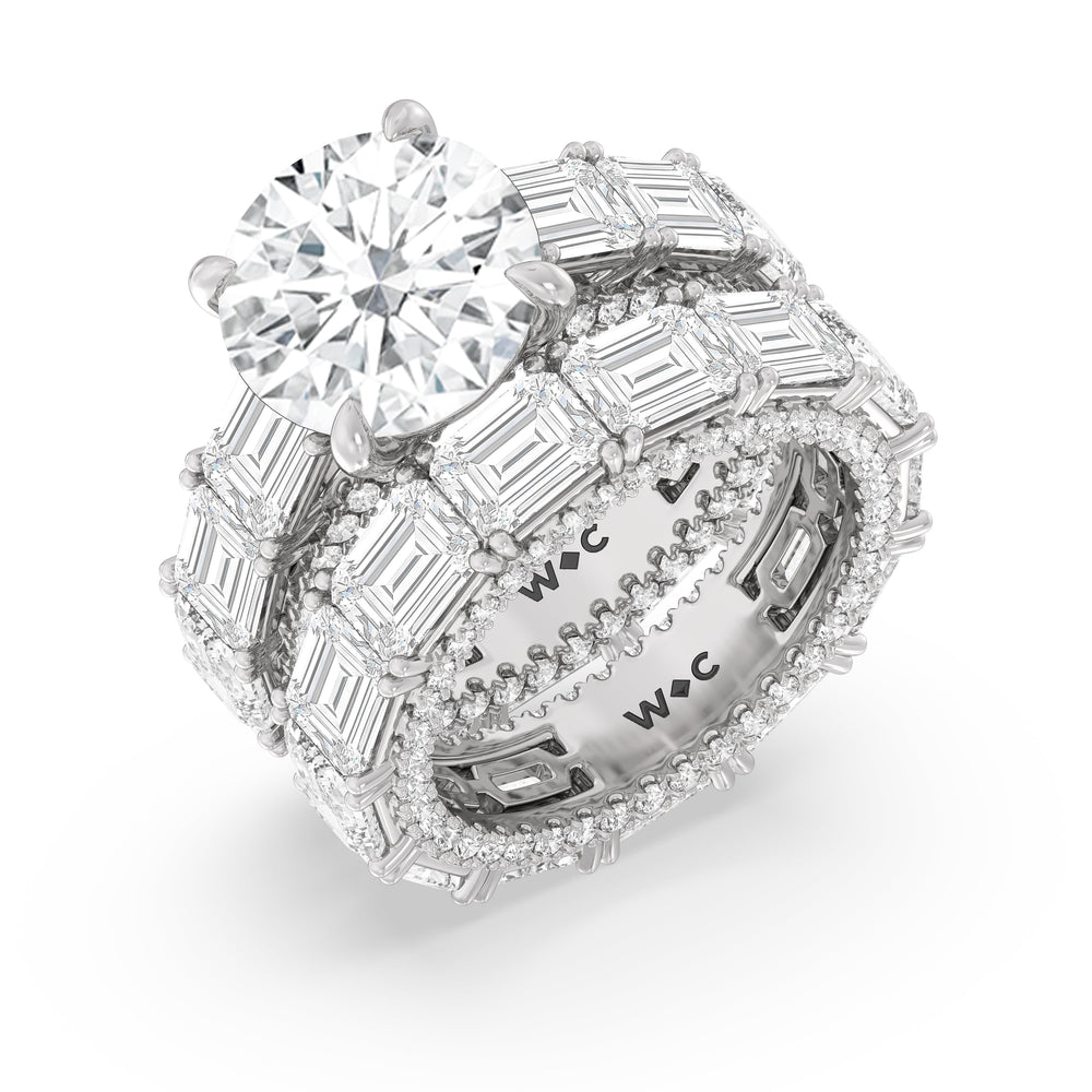 The Upper East Side Ring with Oval Cut Diamond in 14KT Platinum view 4
