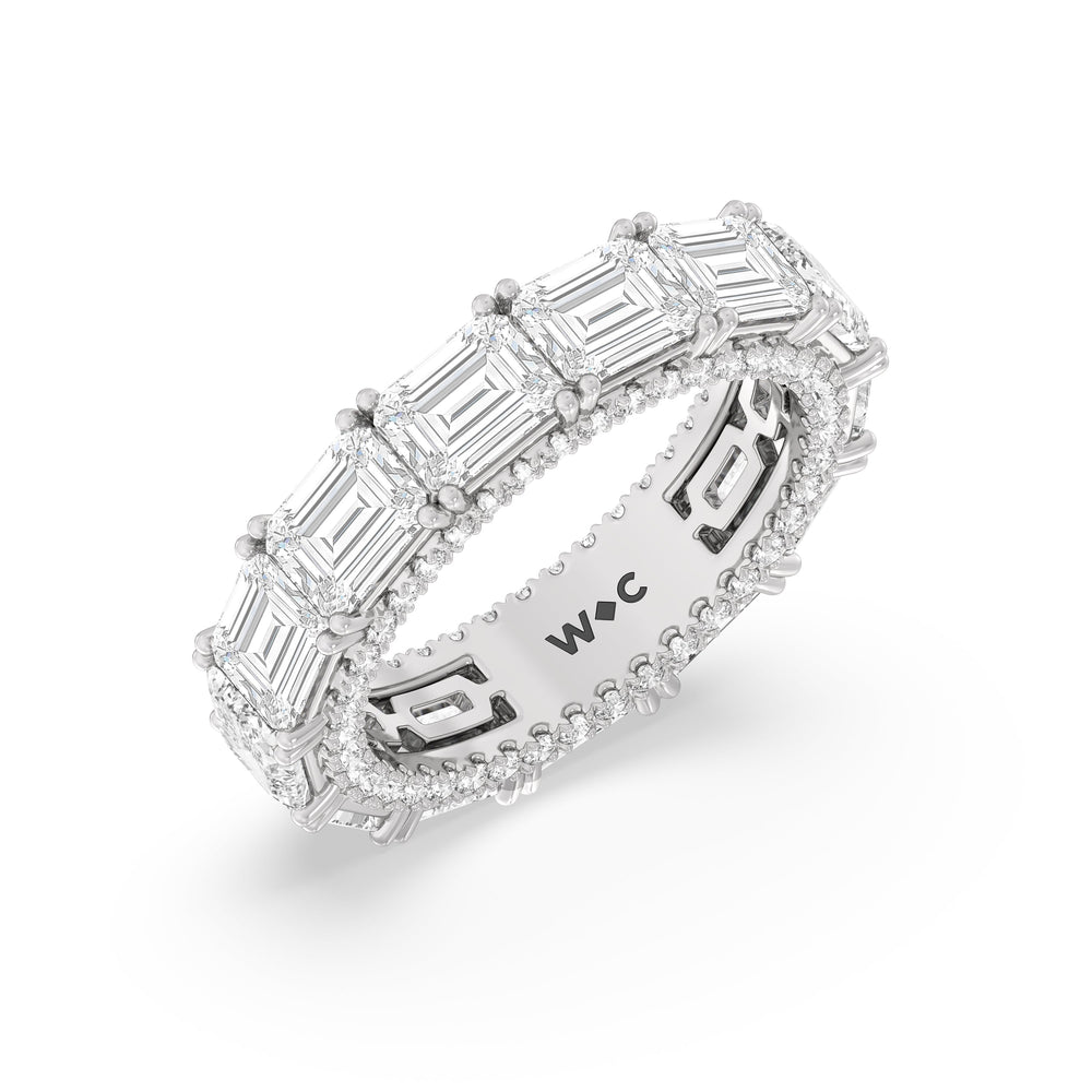 The Columbia Eternity Ring with 7 1/6 Cut Diamond in 14KT Platinum view 3
