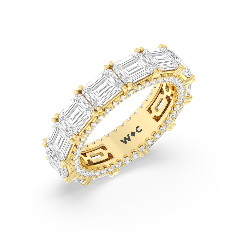 The Upper East Side Diamond Band with 18KT Yellow Gold Cut Diamond in 14KT Yellow Gold view 4
