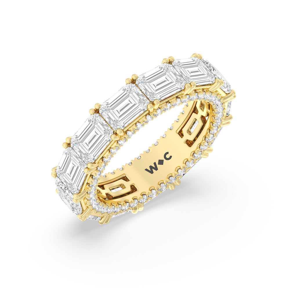 The Columbia Eternity Ring with 7 1/6 Cut Diamond in 14KT Yellow Gold view 3
