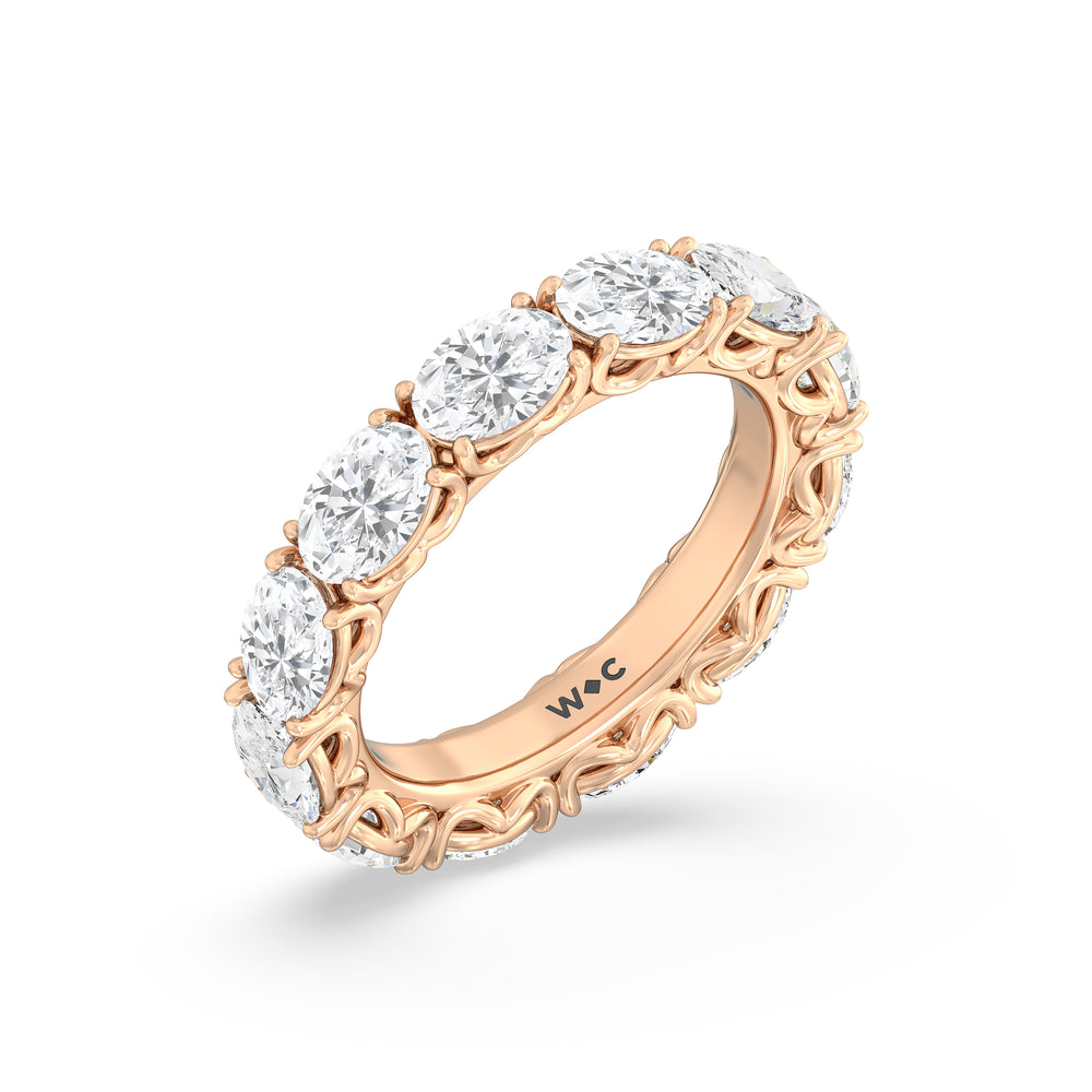 The NoMad Diamond Band with 18KT Rose Gold Cut Diamond in 14KT Rose Gold view 4
