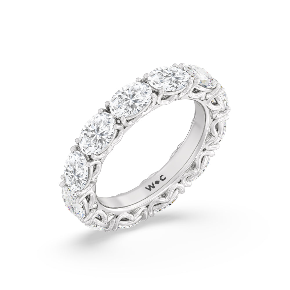 The NoMad Diamond Band with Platinum Cut Diamond in 14KT Platinum view 4
