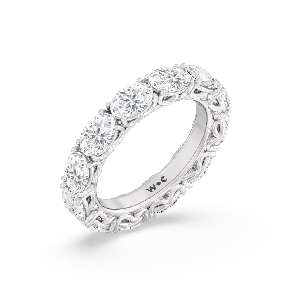 The Seaport Eternity Ring with 4 5/8 Cut Diamond in 14KT Platinum view 3

