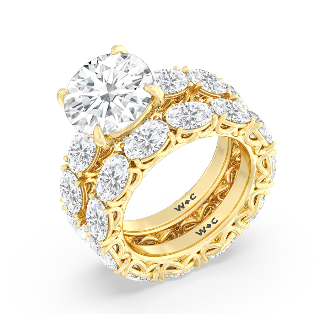 The NoMad Diamond Band with 18KT Yellow Gold Cut Diamond in 14KT Yellow Gold view 3
