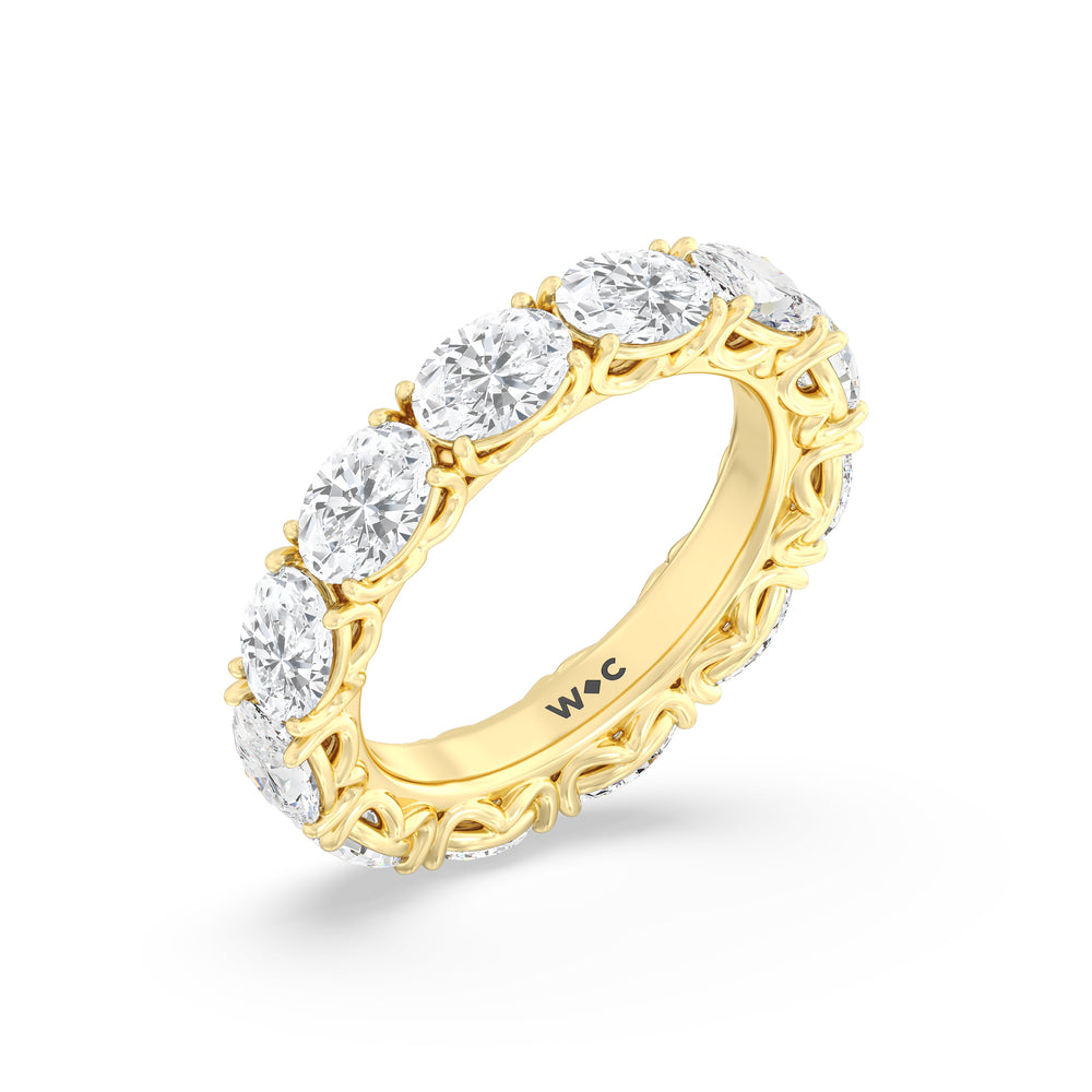 The Seaport Eternity Ring with 4 5/8 Cut Diamond in 14KT Yellow Gold view 3

