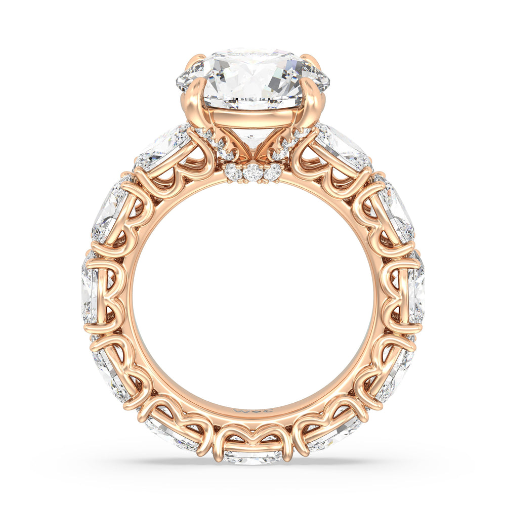 The NoMad Ring with Round Cut Diamond in 14KT Rose Gold view 2
