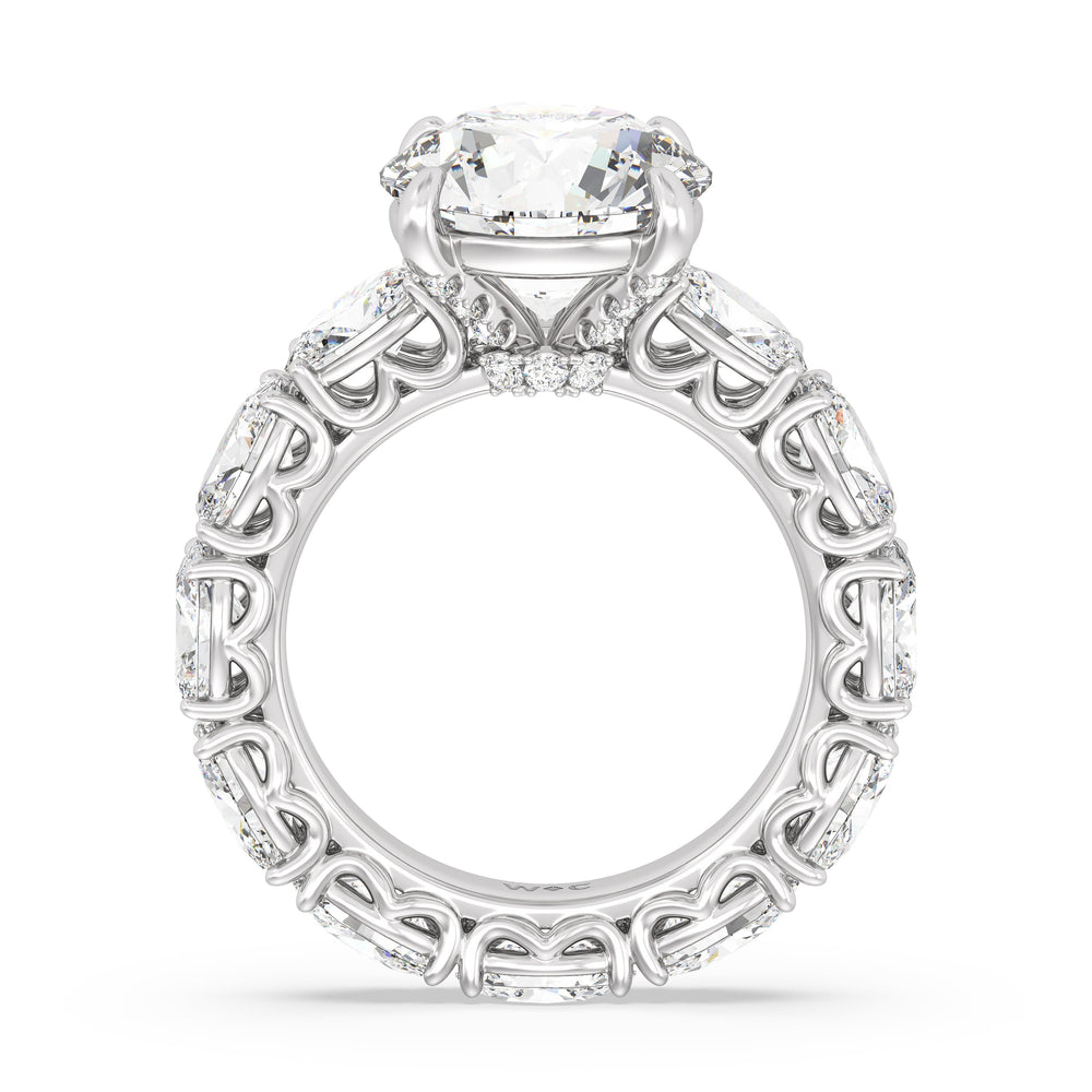 The NoMad Ring with Round Cut Diamond in 14KT Platinum view 2

