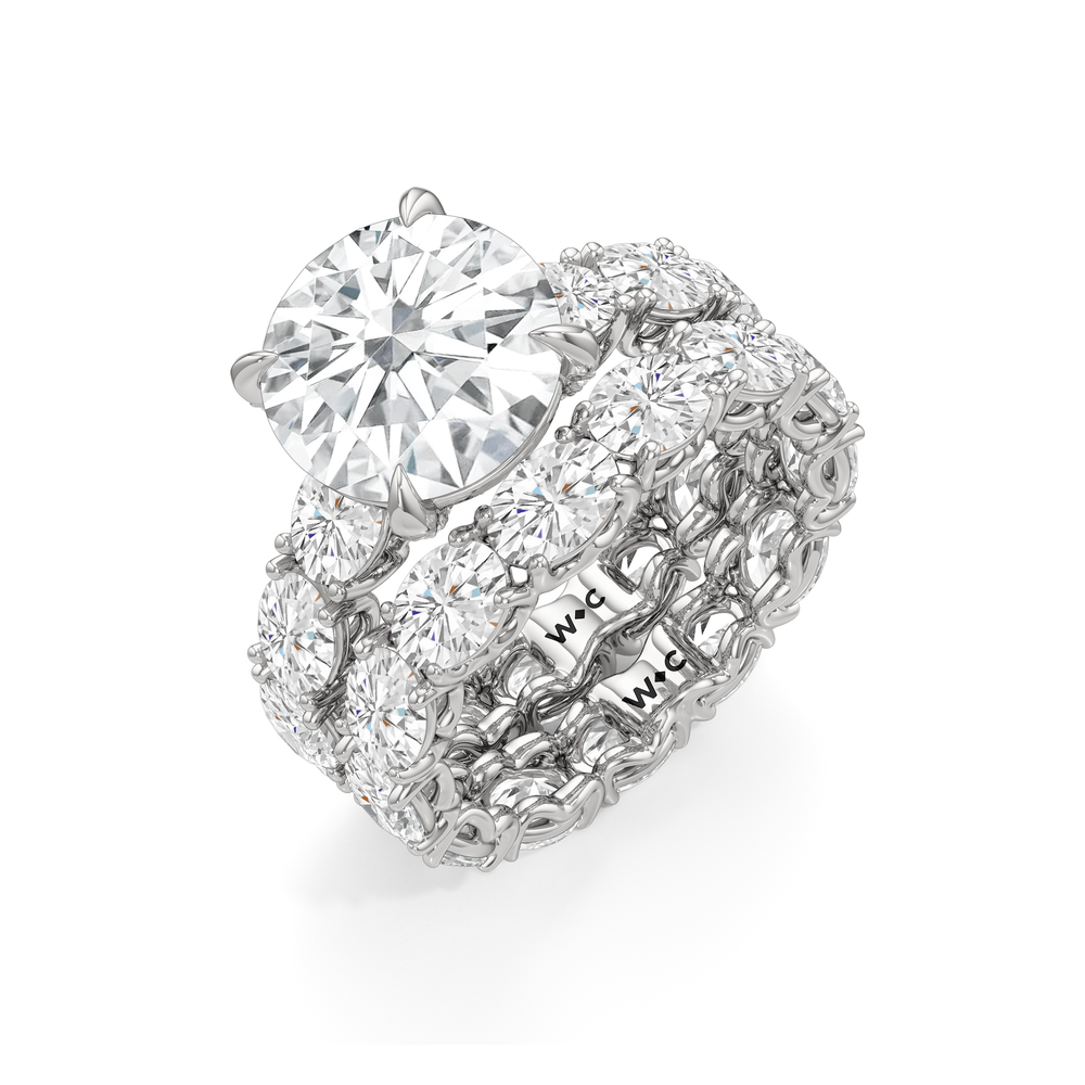 The NoMad Ring with Oval Cut Diamond in 14KT Platinum view 6
