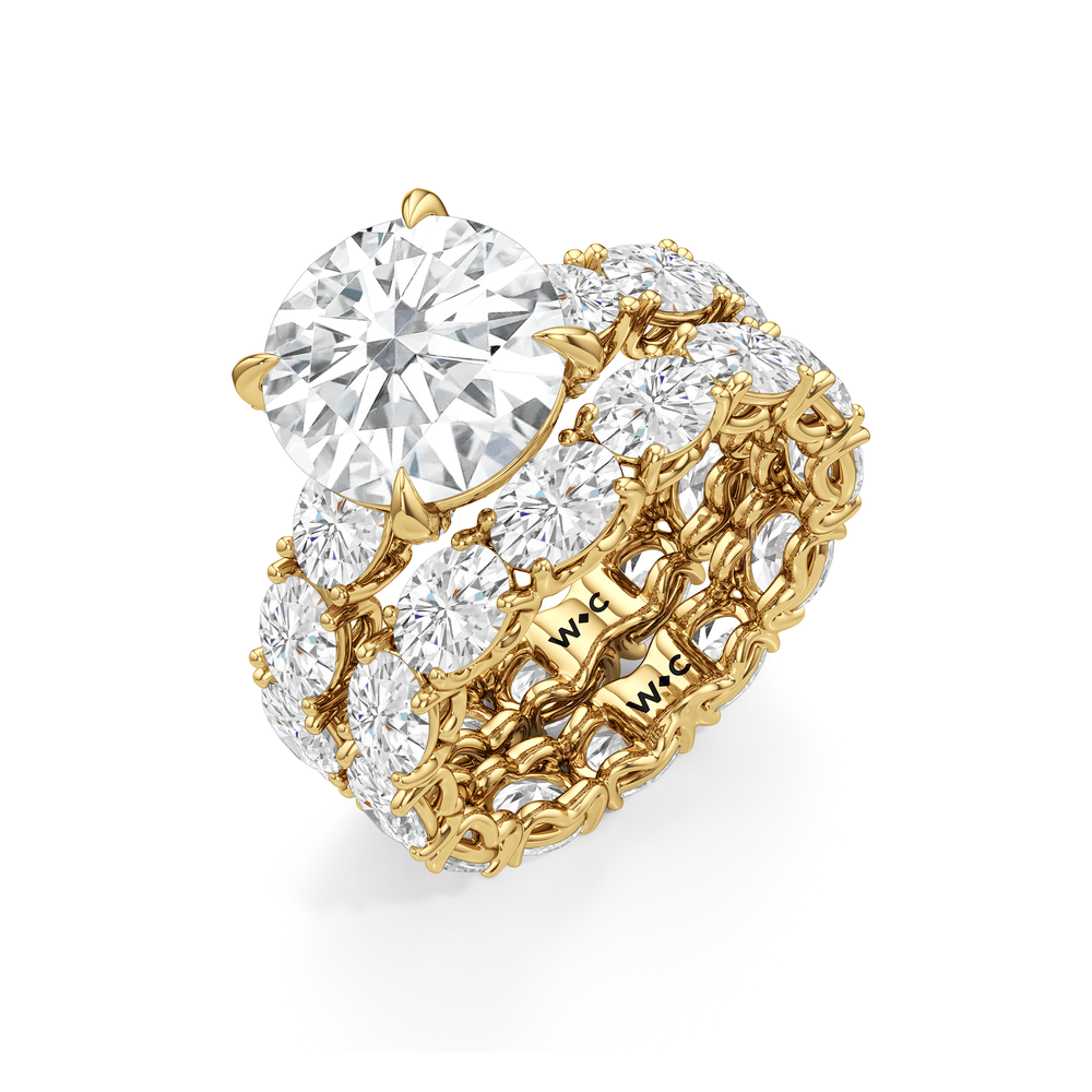 The NoMad Ring with Round Cut Diamond in 14KT Yellow Gold view 6
